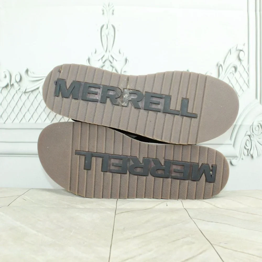 Merrell Juno Wrap Black Leather Comfort Casual Slide Sandals Size 9 - Picture 9 of 9